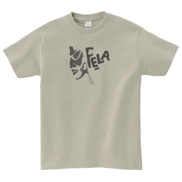 fela kuti フェラ・クティ　音楽Tシャツ ロックTシャツ バンドTシャツ　シルバーグレー