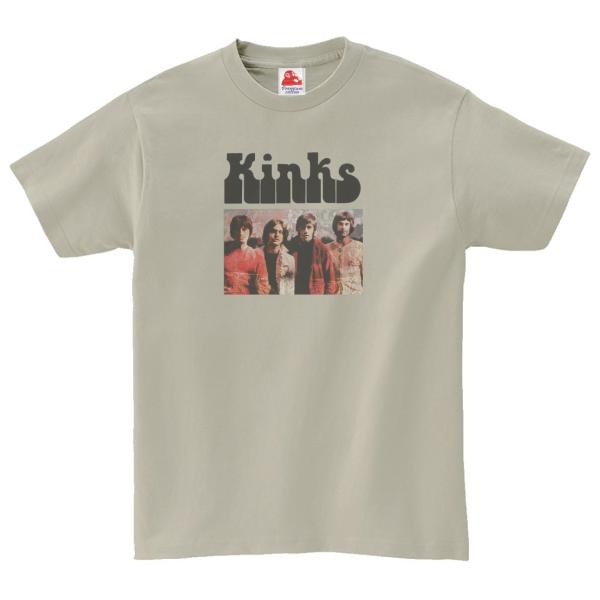 キンクス  The Kinks　音楽Tシャツ ロックTシャツ バンドTシャツ　シルバーグレー