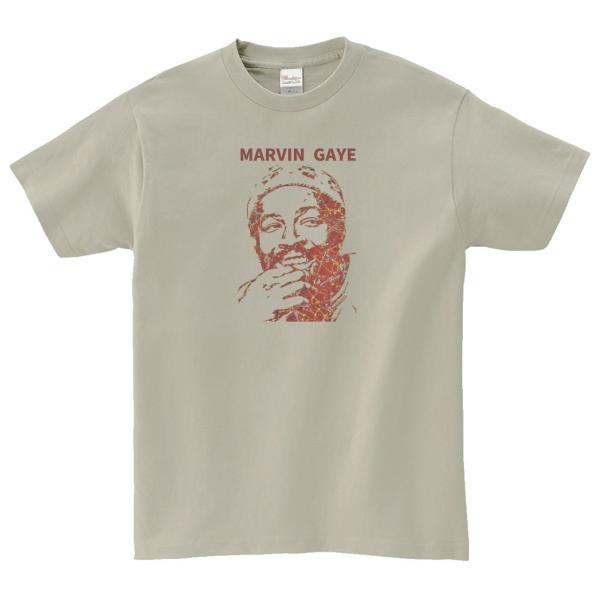 マーヴィン・ゲイ Marvin Gaye　音楽Tシャツ ロックTシャツ バンドTシャツ　シルバーグレ...