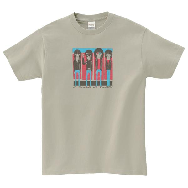 RAMONES　音楽Tシャツ ロックTシャツ バンドTシャツ　シルバーグレー