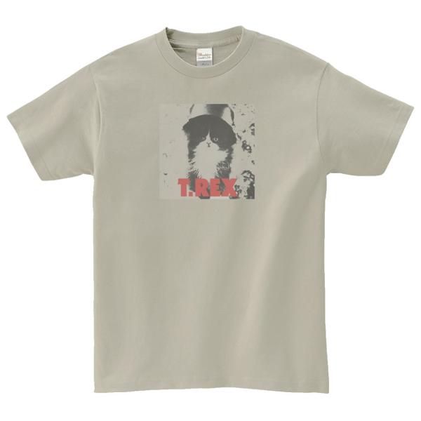 Tレックス　音楽Tシャツ ロックTシャツ バンドTシャツ　シルバーグレー