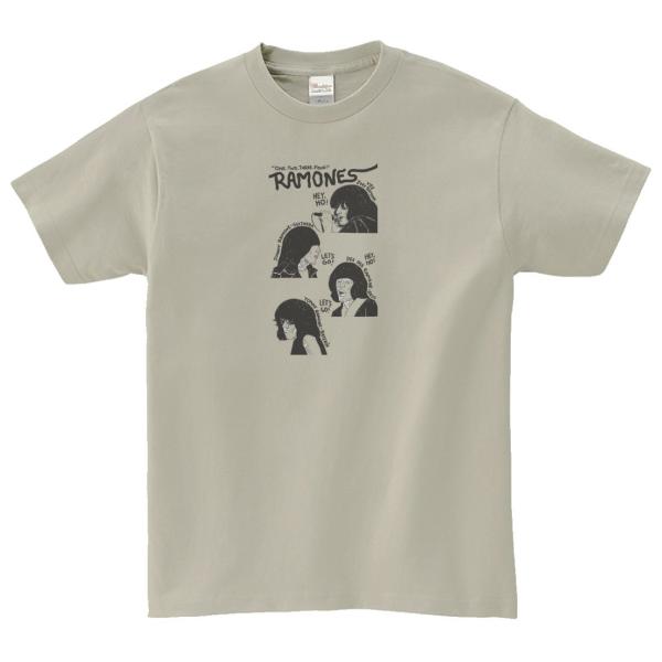 ラモーンズ Ramones　音楽Tシャツ ロックTシャツ バンドTシャツ　シルバーグレー