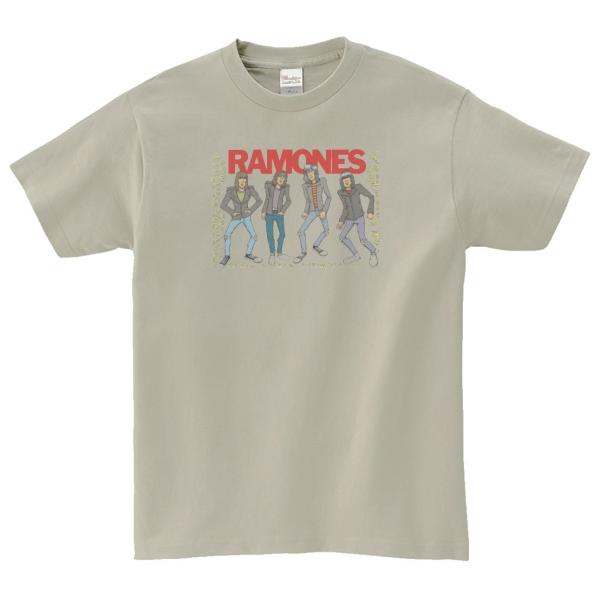 RAMONES ラモーンズ　音楽Tシャツ ロックTシャツ バンドTシャツ　シルバーグレー
