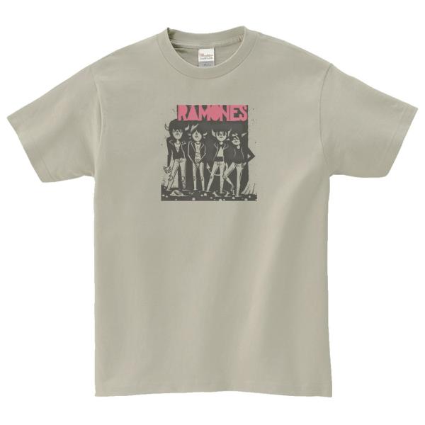RAMONES ラモーンズ　音楽Tシャツ ロックTシャツ バンドTシャツ　シルバーグレー