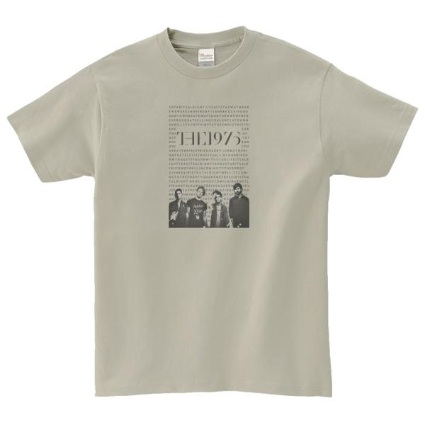 The 1975　音楽Tシャツ ロックTシャツ バンドTシャツ　シルバーグレー