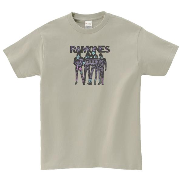Ramones  ラモーンズ　音楽Tシャツ ロックTシャツ バンドTシャツ　シルバーグレー