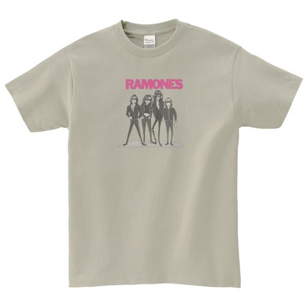 RAMONES ラモーンズ　音楽Tシャツ ロックTシャツ バンドTシャツ　シルバーグレー