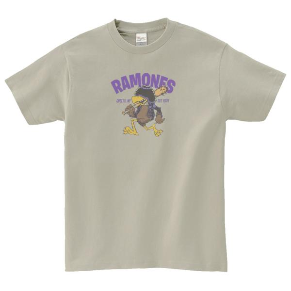 RAMONES　音楽Tシャツ ロックTシャツ バンドTシャツ　シルバーグレー