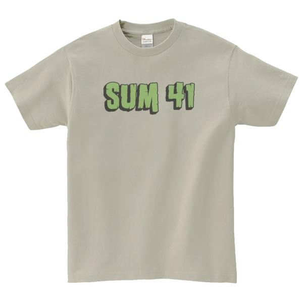 SUM41　音楽Tシャツ ロックTシャツ バンドTシャツ　シルバーグレー