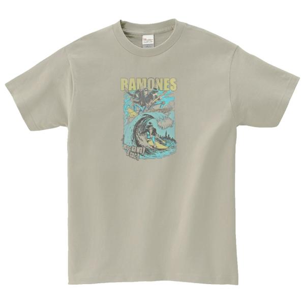 RAMONES　音楽Tシャツ ロックTシャツ バンドTシャツ　シルバーグレー