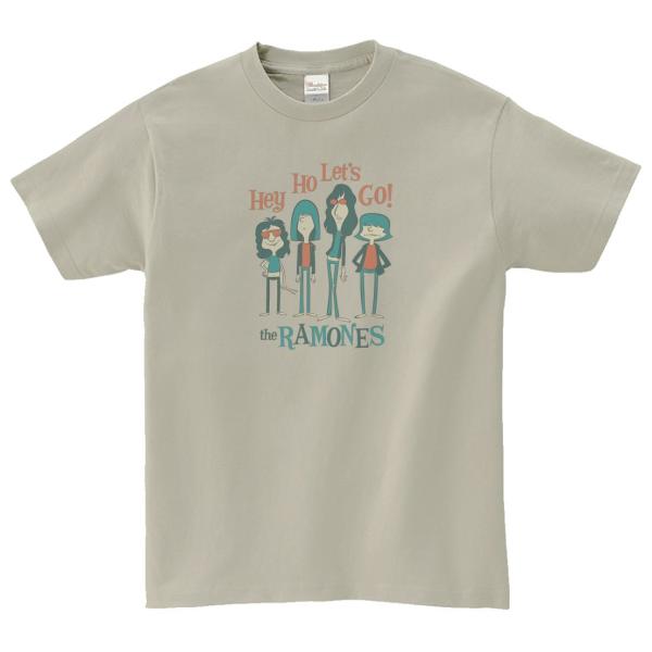 THE RAMONES　音楽Tシャツ ロックTシャツ バンドTシャツ　シルバーグレー