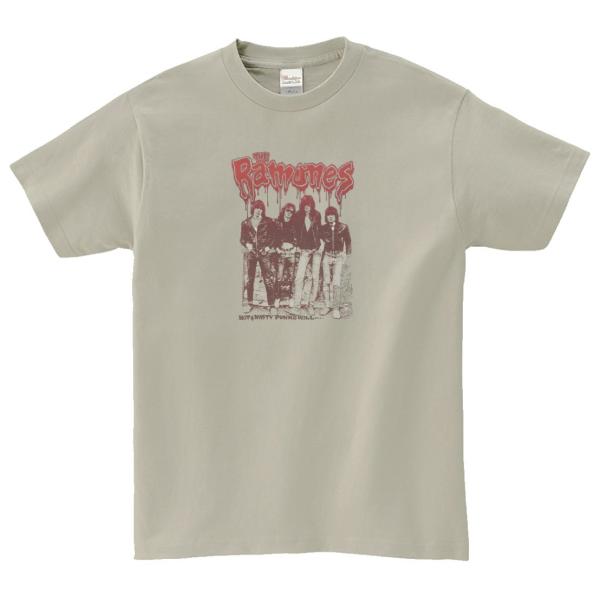 RAMONES　音楽Tシャツ ロックTシャツ バンドTシャツ　シルバーグレー