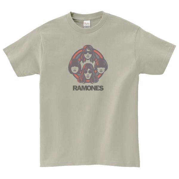 RAMONES　音楽Tシャツ ロックTシャツ バンドTシャツ　シルバーグレー