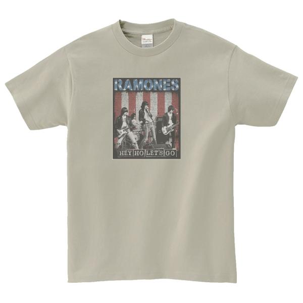 RAMONES　音楽Tシャツ ロックTシャツ バンドTシャツ　シルバーグレー