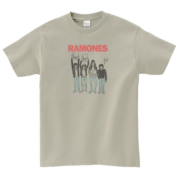 RAMONES ラモーンズ　音楽Tシャツ ロックTシャツ バンドTシャツ　シルバーグレー