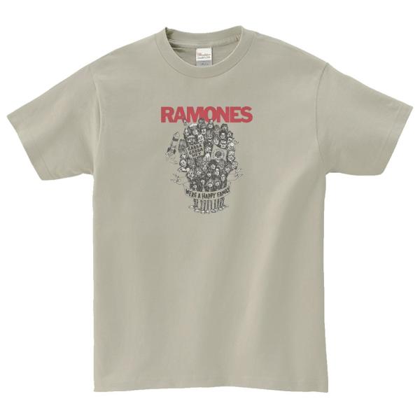 RAMONES　音楽Tシャツ ロックTシャツ バンドTシャツ　シルバーグレー