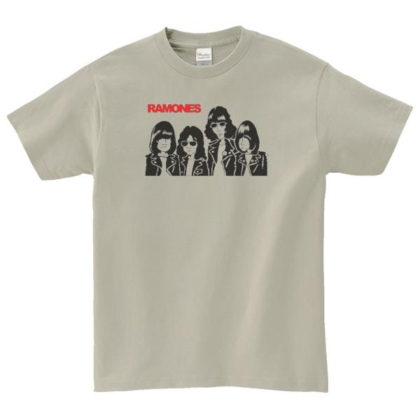 RAMONES　音楽Tシャツ ロックTシャツ バンドTシャツ　シルバーグレー