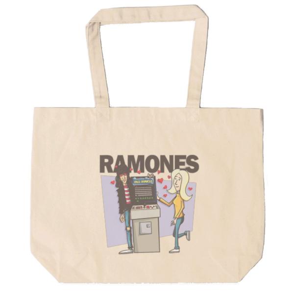 ラモーンズ  Ramones　トートバッグ　キャンバス　12oz 綿100％　ナチュラル色