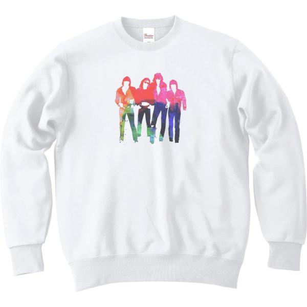RAMONES ペイント風　音楽 ロック シャツ バンド シネマ 長袖　トレーナー スエット ロング...