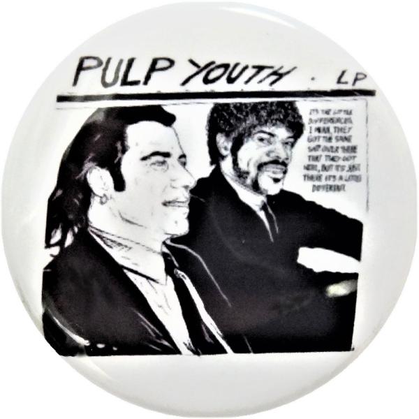 パルプフィクション　音楽　シネマ　缶バッジ　（安全ピンタイプ直径38ｍｍ）