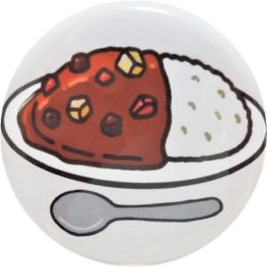 カレーライス　食べ物　野菜　缶バッジ　（安全ピンタイプ直径38ｍｍ）
