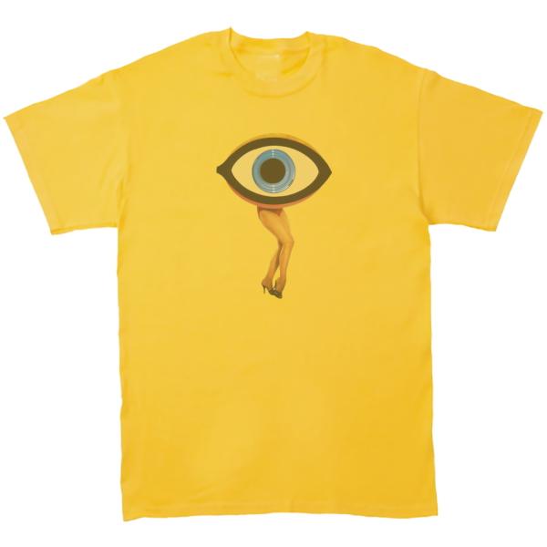 一つ目レディー　おもしろ・バカ　Tシャツ　イエロー