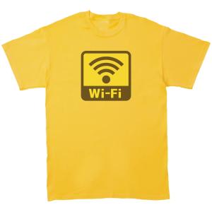 Wi-Fiおもしろ・バカ　Tシャツ　イエロー