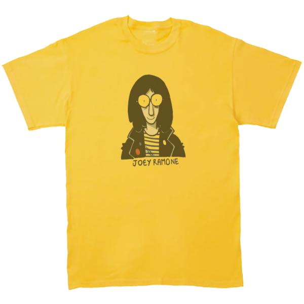 ジョニーラモーンズ　音楽Tシャツ ロックTシャツ バンドTシャツ　イエロー