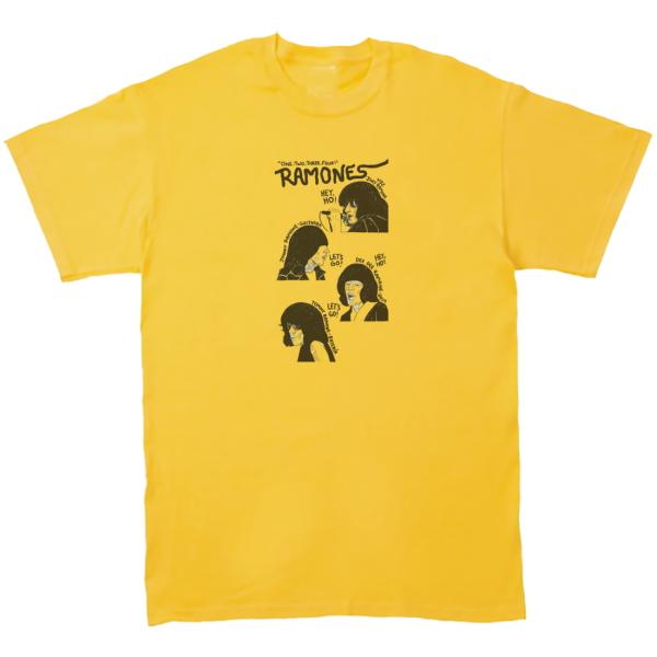ラモーンズ Ramones 音楽Tシャツ ロックTシャツ バンドTシャツ　イエロー