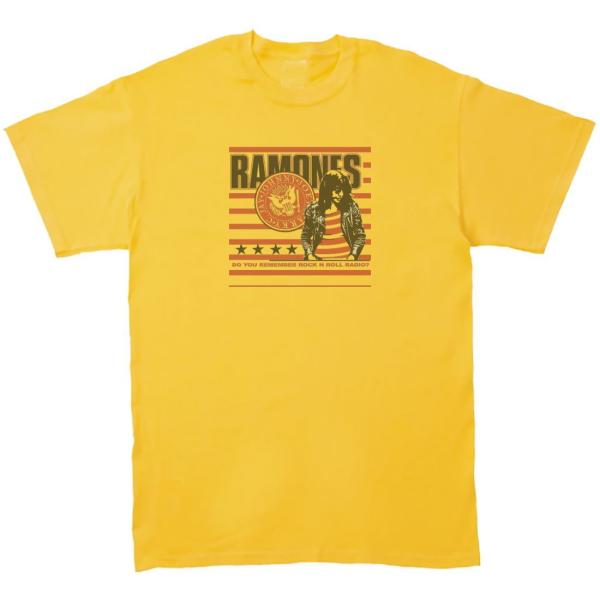 RAMONES ラモーンズ　音楽Tシャツ ロックTシャツ バンドTシャツ　イエロー