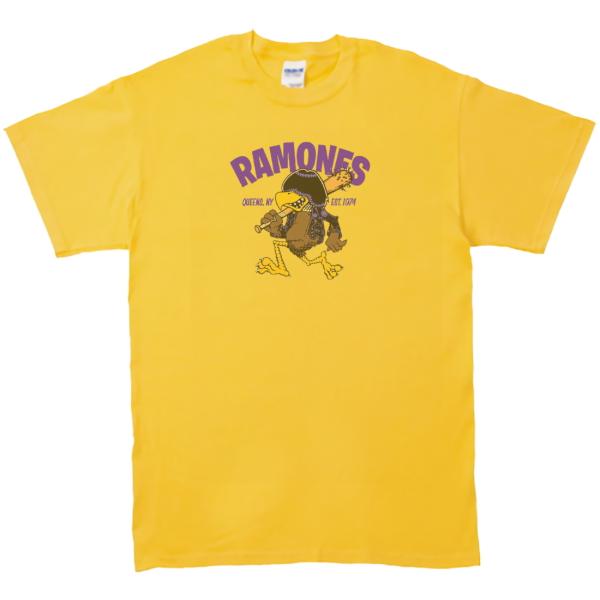 RAMONES　音楽Tシャツ ロックTシャツ バンドTシャツ　イエロー