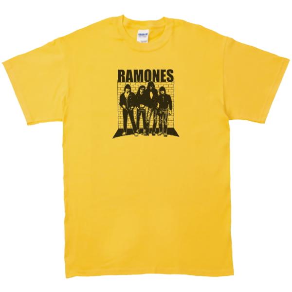 RAMONES　音楽Tシャツ ロックTシャツ バンドTシャツ　イエロー