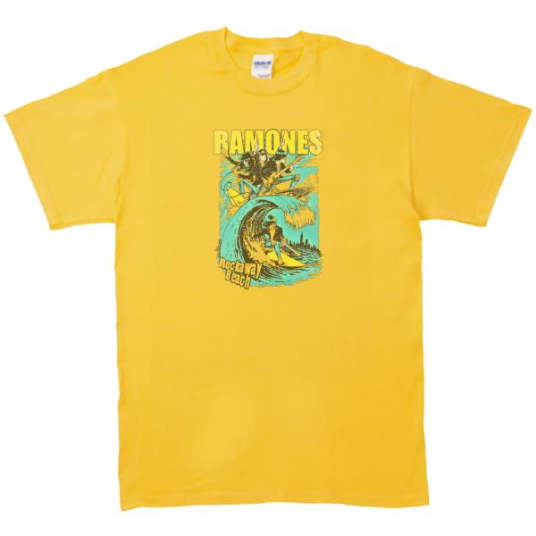 RAMONES　音楽Tシャツ ロックTシャツ バンドTシャツ　イエロー