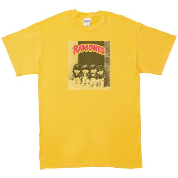 RAMONES　音楽Tシャツ ロックTシャツ バンドTシャツ　イエロー