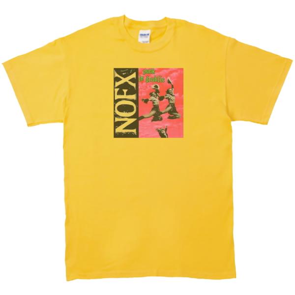 NOFX　音楽Tシャツ ロックTシャツ バンドTシャツ　イエロー