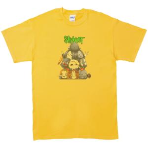 Slipknot 音楽Tシャツ ロックTシャツ バンドTシャツ イエロー : うえき
