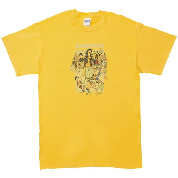 RAMONES　音楽Tシャツ ロックTシャツ バンドTシャツ　イエロー