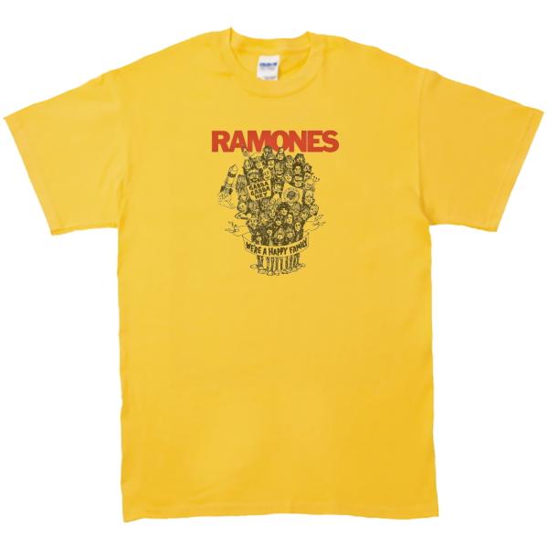 RAMONES 音楽Tシャツ ロックTシャツ バンドTシャツ　イエロー