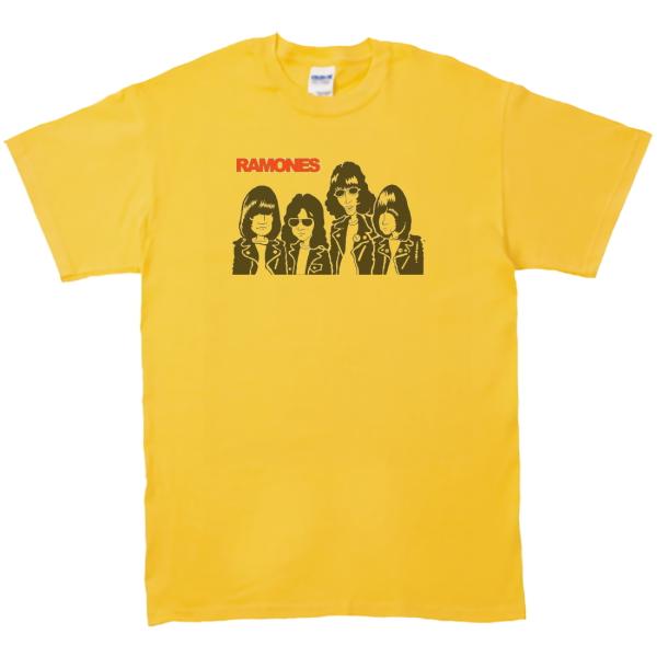 RAMONES　音楽Tシャツ ロックTシャツ バンドTシャツ　イエロー