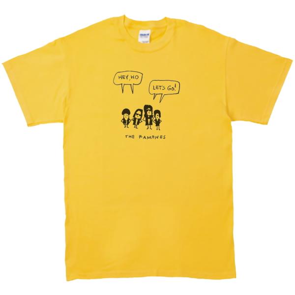RAMONES　音楽Tシャツ ロックTシャツ バンドTシャツ　イエロー
