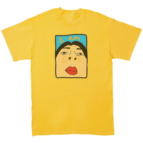 I am cool　デザイン・アート　Tシャツ　イエロー