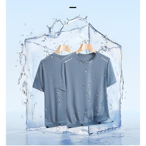 クールコア 半袖 Tシャツ 接触冷感 夏用 涼しい トップス クルーネック 吸汗速乾 UVカット メ...