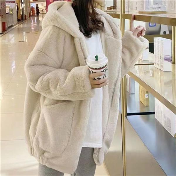 【特価】新販売 ボアブルゾン レディース ボアジャケット 秋冬 フード付き アウター もこもこ 防寒...