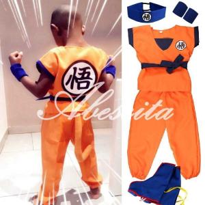 ドラゴンボール風 コスプレ ハロウィン 衣装 カカロット 子供 大人用 大きいサイズ 仮装 コスチューム 文化祭 学園祭 イベント｜uematsubuppan-st