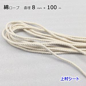 中古★ロープ★直径20mm✕長さ75m★綱★綿ロープ 綿ロープ コットンロープ 直径8mmx長さ20m : 上村シート ヤフー店
