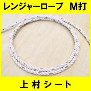 レンジャーロープ レスキュー用ロープ 東京製綱 直径12ｍｍ M打ち白/赤線2本入り カット販売｜上村シート ヤフー店