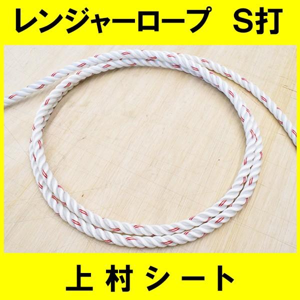 レンジャーロープ レスキュー用ロープ 東京製綱 直径12ｍｍ S打ち白/赤線2本入り カット販売