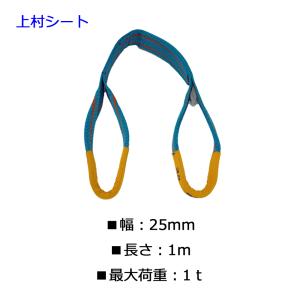 テザック ブルースリングソフト 最大使用荷重 1t 長さ1m 紫色 両端アイ