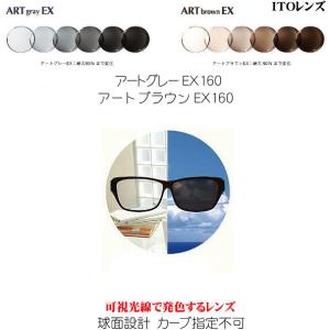 アートグレー１６０ＥＸ　アートブラウン１６０ＥＸ 可視光線調光レンズ　ARTGRAY160EX ARTBROWN160EX　レギュラータイプ　単焦点　球面設計　ＩＴＯレンズ｜uemuramegane