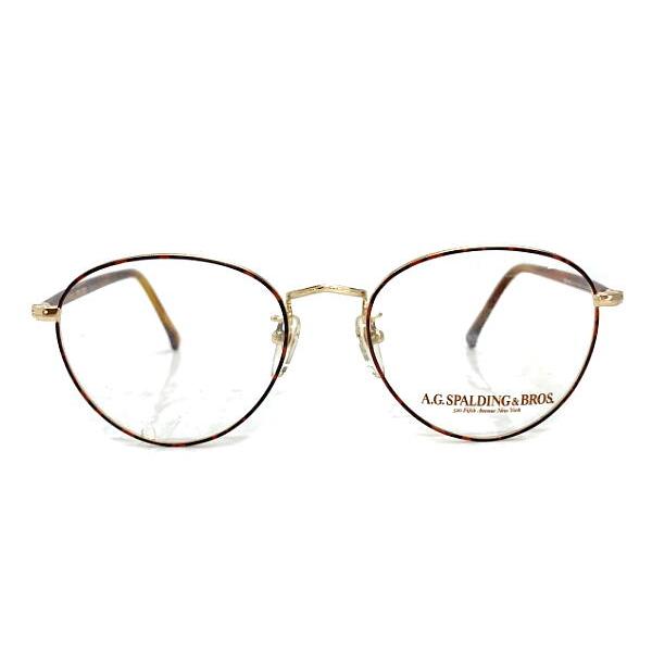 ヴィンテージ　メガネフレーム　メタル　ボストン　51サイズ　スポルディングブロス　A.G.SPALD...